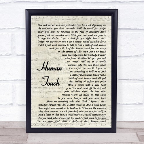 Human touch vintage script - touch,