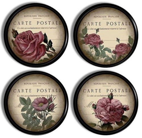Vintage rose cabinet knobs - vintage,