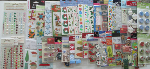 Christmas stickers for card - christmas,