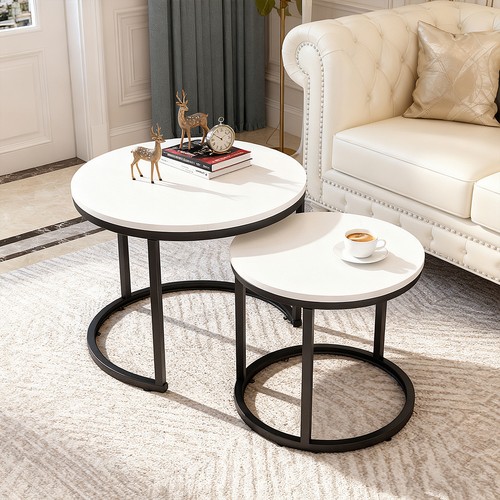 Round nesting coffee tables - round,