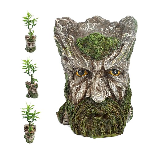Old man face - face, planter