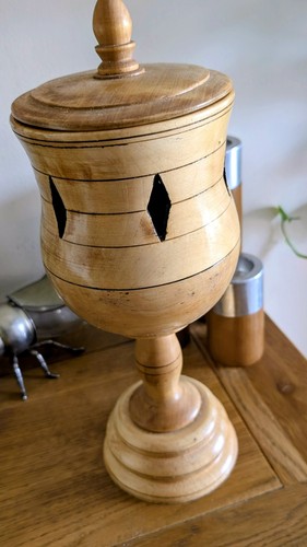 Hand carved turned - carved, wooden