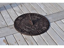 Round Cast Iron Sundial-