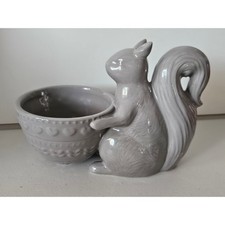 Next brown ceramic squirrel & bowl ornament
