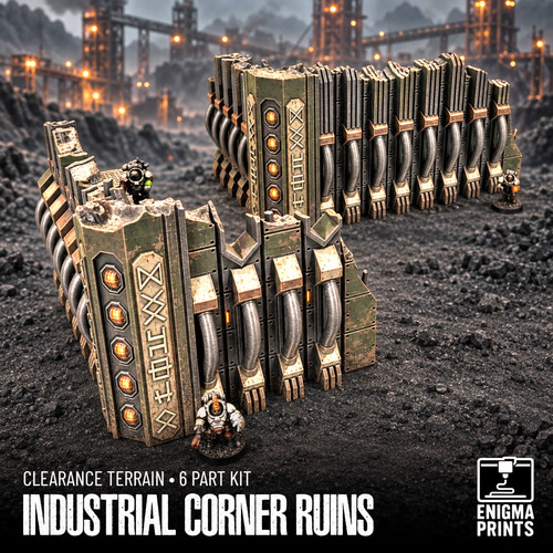 Industrial corner ruins 28mm - industrial,