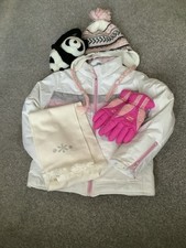 Girls Anorak Coat With Hat, Scarf, Gloves And Ear Muff 9-10 Years.