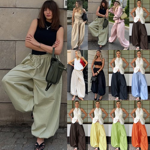 Womens cotton baggy harem - womens,
