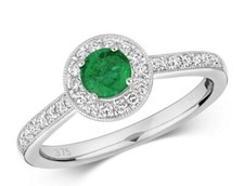 Real Emerald and Diamond Ring