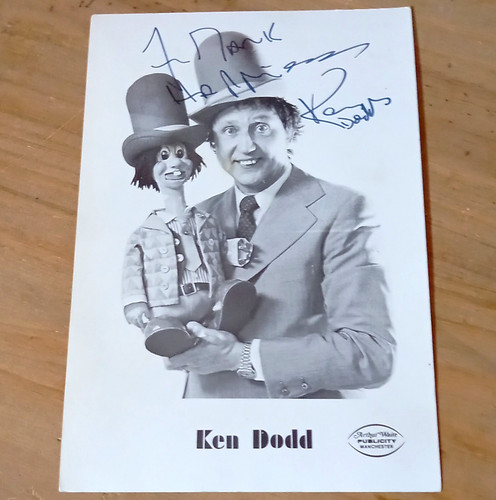 Ken dodd signed black white - ken, &