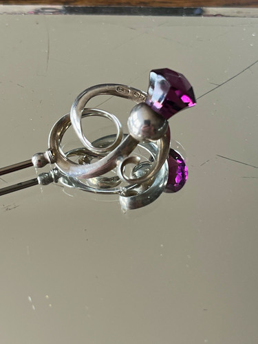 Silver hat pin charles horner - pin,