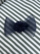 Navy Blue Sinamay Bow