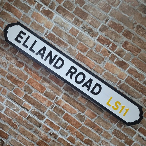 Elland road sign - sign, wooden