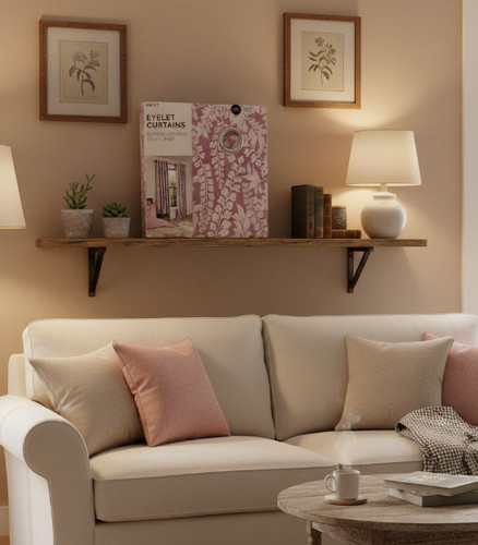 Next pink curtains 46x54 - curtains,
