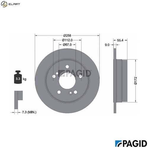Brake disc 52106nc for - 2x,