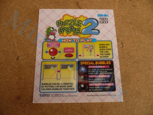 Snk neo geo puzzle bobble - neo, 2
