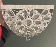 White Metal Ethnic Style Uplighter Ceiling Light Shade Boho