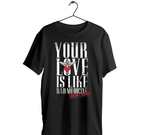 Bon jovi black shirt i - bon,