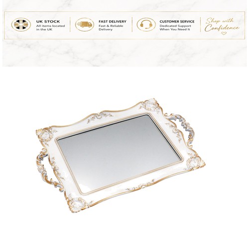 Chic square mirror - tray, with