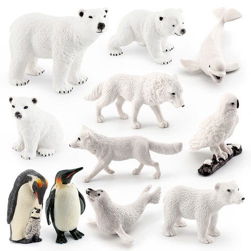 1set realistic arctic animal - 1set,