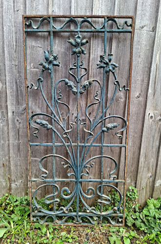 French art nouveau iron door - french,