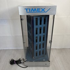Vintage Timex Watch Counter Top Rotating Spinning Store Display Case See Desc