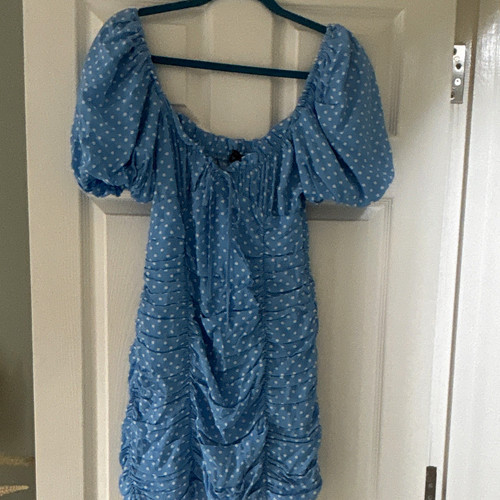 Zara blue white polka dot - polka,