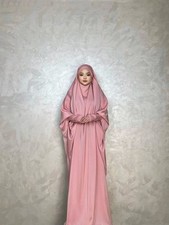 Authentic Muslim Dress One-Piece Jilbab Abaya Modest Prayer/Khimar Dubai Outfits
