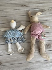 Moulin Roty La Grande Famille Duck And Rabbit Plush Soft Toys