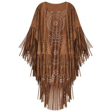 Suede Tassel Poncho Women’s