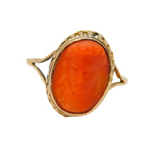 19th Century 15ct Gold Carved