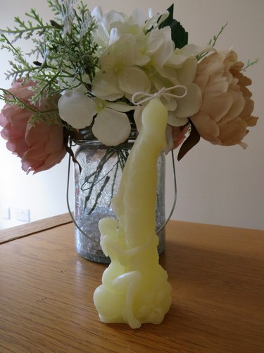 Handmade cream scented candle - handmade,