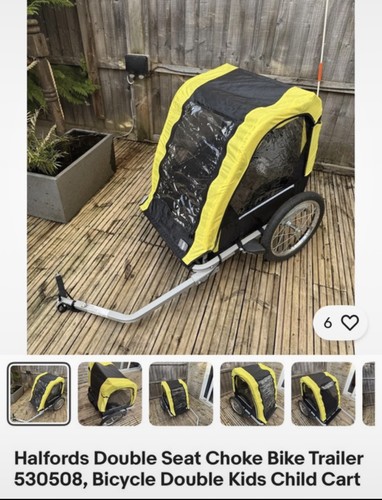 Halfords double child bike - halfords,