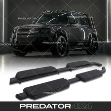 BLACK RUNNING BOARD SIDE STEP PAIR STEPS FOR LAND ROVER DEFENDER 110 L663 2020+