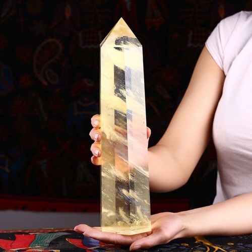 Large natural citrine crystal - large,