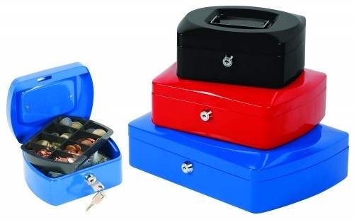 Metal cash tin lockable - ,