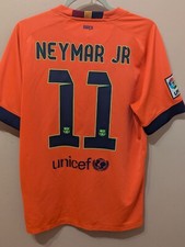 BARCELONA 2014/15 Away Shirt #11 NEYMAR JR - Medium (M) Authentic Nike Jersey