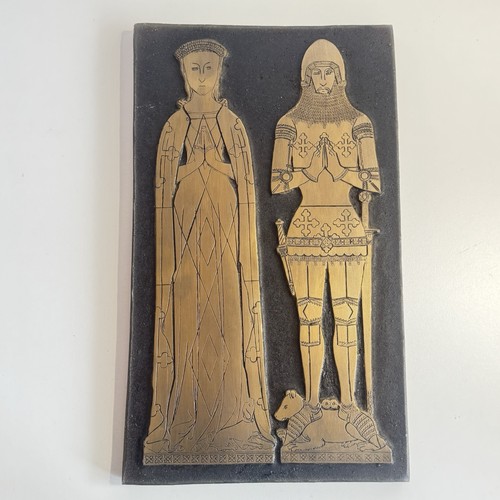 Vintage medieval brass rubbing - medieval,