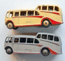 X2 Vintage Dinky Toys #29a OBSERVATION COACHES - Original