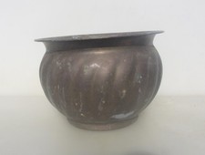 Vintage Brass Planter Plant Pot Old Trough Tub Art Nouveau Hammered 8.5"W