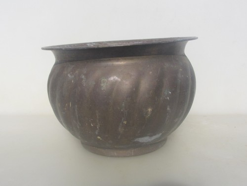 Vintage brass planter plant - brass,
