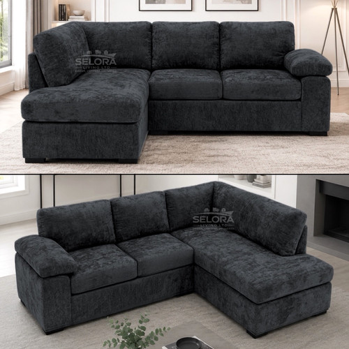 Amalfi corner sofa black - amalfi,