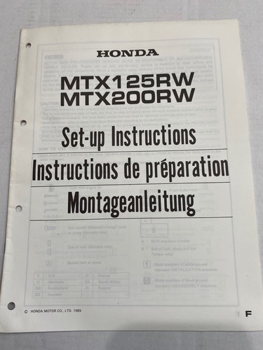 Genuine honda mtx125r mtx200r - genuine,