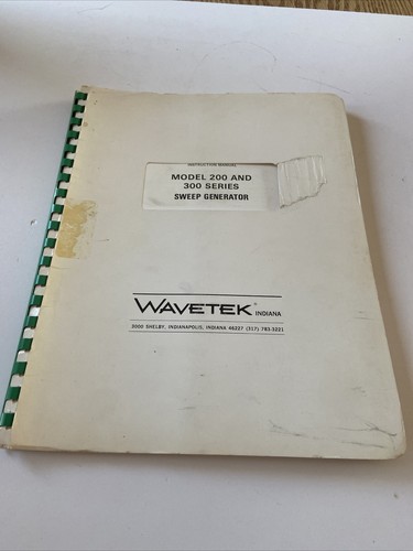 Wavetek manual 200 300 - 200,