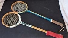 Vintage Wooden Squash Raquets