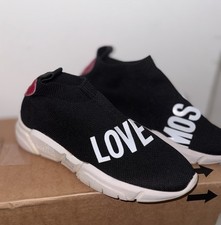 Moschino Love Black And White Sock Trainers 4.5