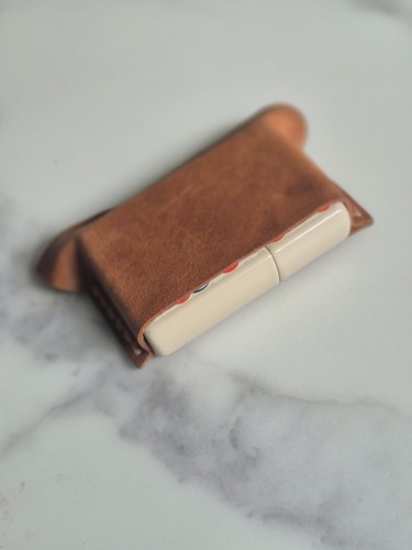 Genuine leather zippo lighter - zippo,