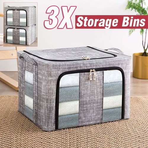 3pcs 66l foldable storage - storage, box