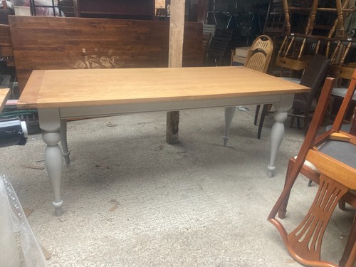 Large wood dining table grey - wood,