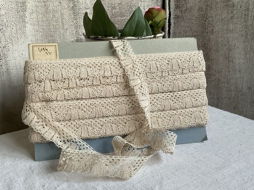 Vintage cream lace antique - lace,,
