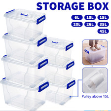 CLEAR PLASTIC STORAGE BOX